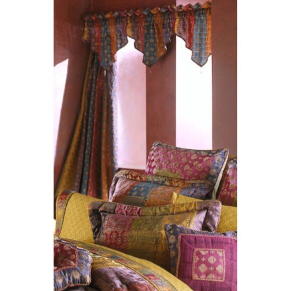 2 Croscil Home Arabella Bohemian Stripe  Valances rn21857 home fashion decor USA - Picture 1 of 16